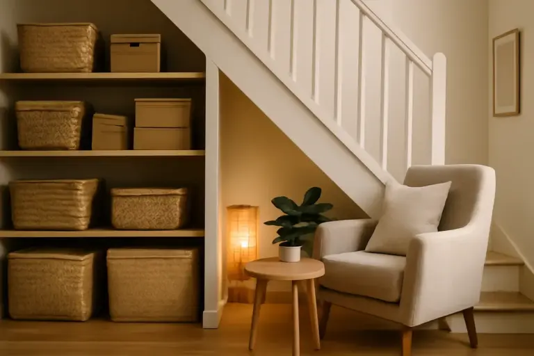 Sottoscala inutilizzato: ispirazioni per trasformarlo in storage o angolo relax