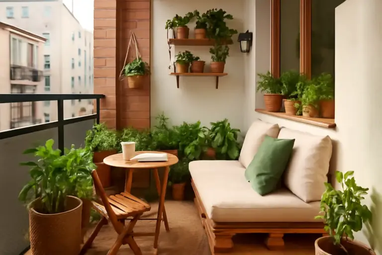 Balconi stretti: trucchi di design per ricavare un angolo relax e spazio verde