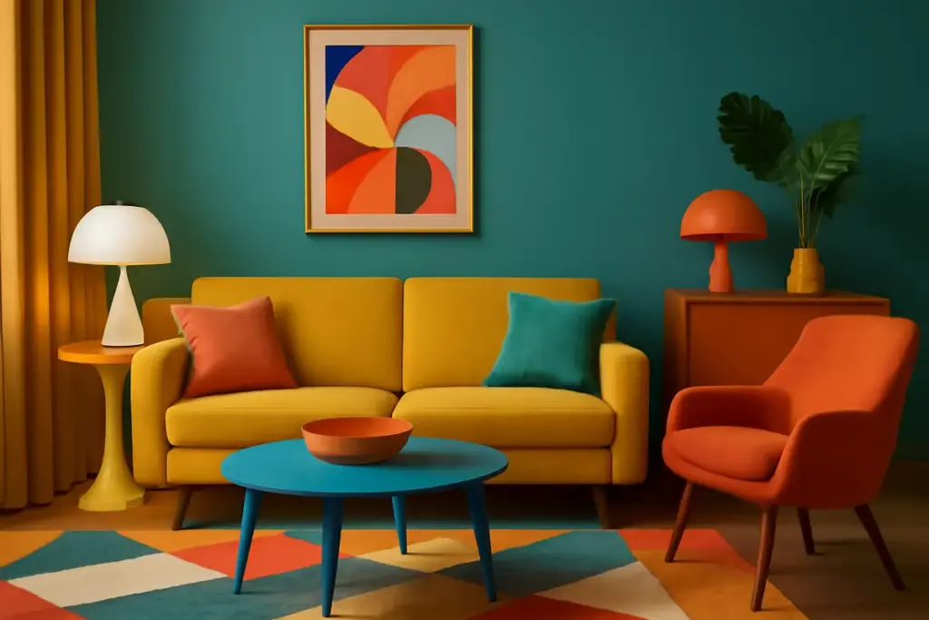 Arredamento in stile vintage pop: come integrare colori vivaci senza rischiare l’effetto kitsch
