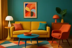 Arredamento in stile vintage pop: come integrare colori vivaci senza rischiare l’effetto kitsch
